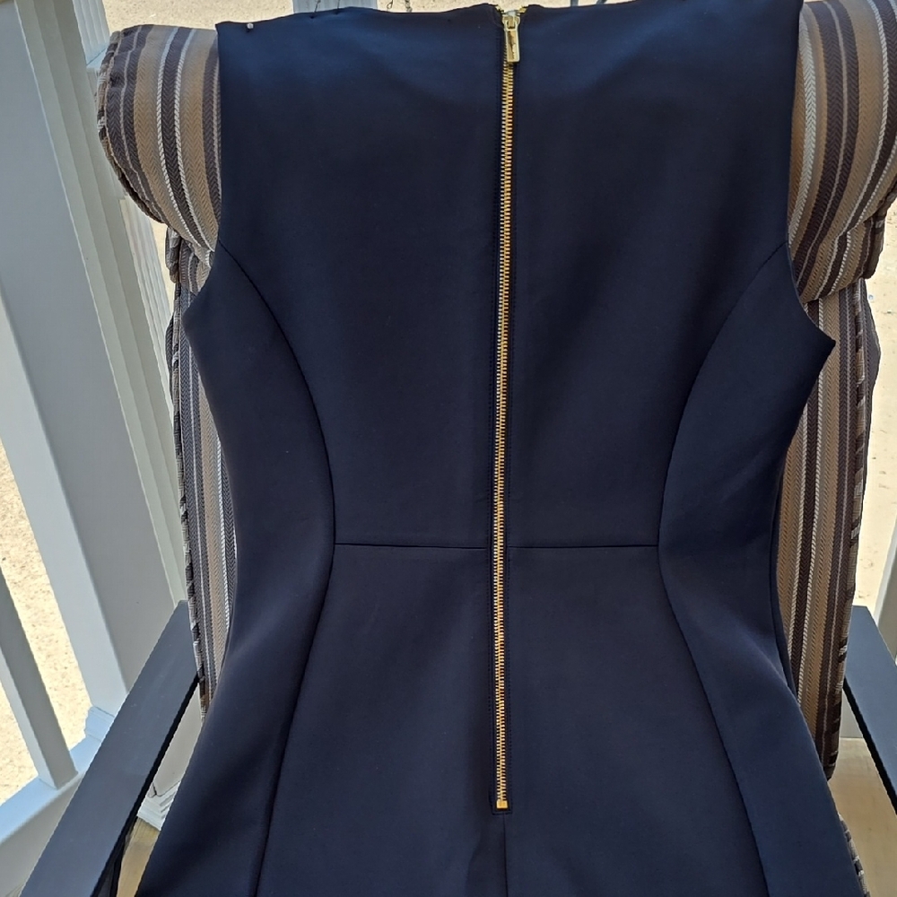 Calvin Klein Black Ribbed Sheath Midi Dress - Picture 12 of 13